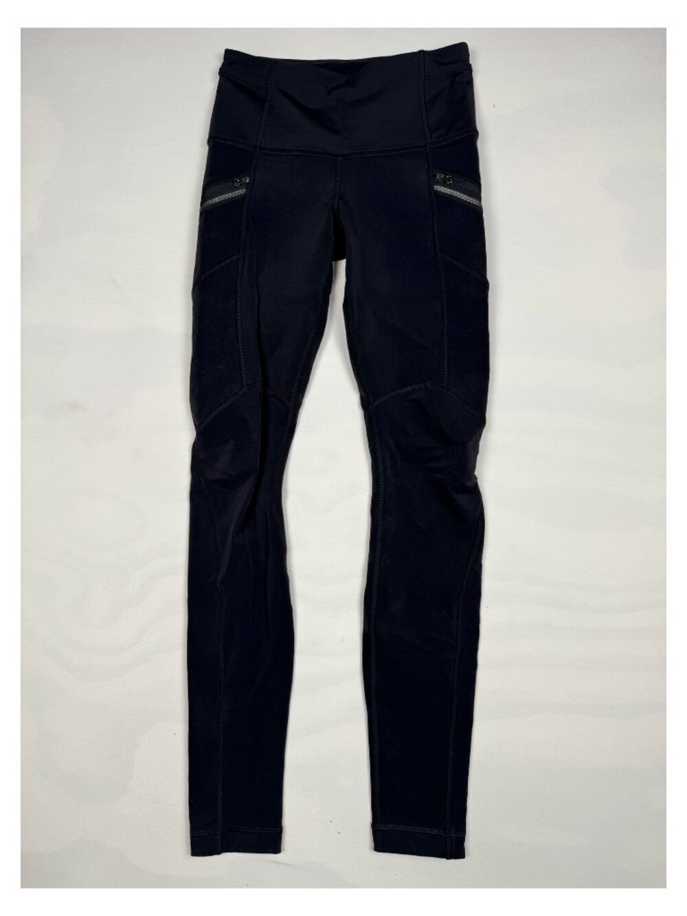 Lululemon Toasty Tech Tight Black 6 Fleece Lined Zip Pocket Leggings